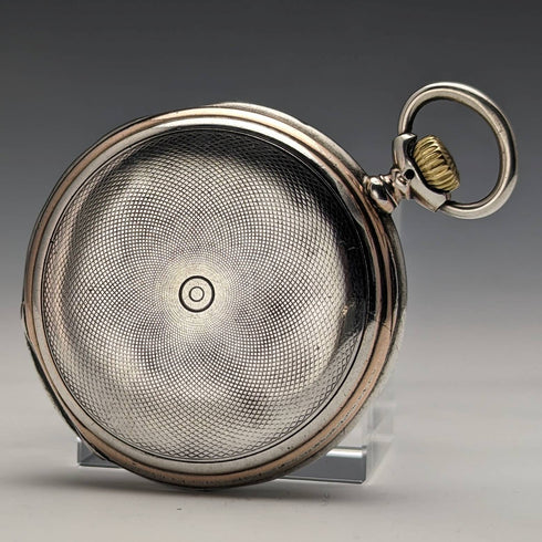 Around 1925 Vintage Longines pocket watch silver side hunter case works well